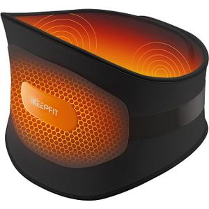 Portable Heating Pad for Back, Cordless Wearable Heat Belt with Massager for Lower Back Pain Relief, Battery Powered 8000 mAh Rechargeable, MAXwarm® 3.0, Gift for Women Men 90-310 lbs