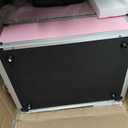 Makeup Rolling Train Case - Professional Cosmetics Organizer with Aluminum Frame, Folding Trays & Wheels, Portable for Travel & Studio (Pink)