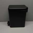 Cesun Bathroom Trash Can with Lid, 2.6 Gallon Small Black Bathroom Garbage Can Soft Close, Stainless Steel Waste Basket with Step Pedal for Bedroom, Laundry Room, Living Room, Home Office, Toilet, RV