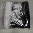 Dandat 24 Pcs Shot Glass on Beaded Necklace Graduation Accessories Disposable Mini Plastic Shot Cups for Graduation Party Accessories Bachelorette Birthday Wedding Festival Party Favor(Black, White)