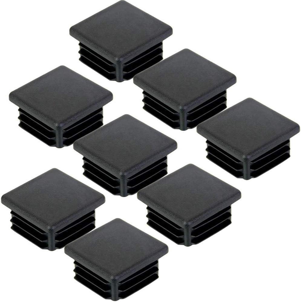 16 Pack 2 Inch Square Plastic Plugs, 50mm50mm Insert End Caps for Square Tubing Post