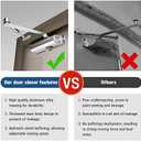 Door Closers Commercial Heavy Duty Automatic Door Closer Residential Grade 3 Spring Hydraulic Door Closer Silver Aluminium