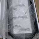 Tribesigns Square Coffee Table with 2 Tiers, 40 inches Low Farmhouse Coffee Table with Wood Storage Shelf Heavy Duty Metal Curved Frame for Modern Living Room, Black Rustic Brown