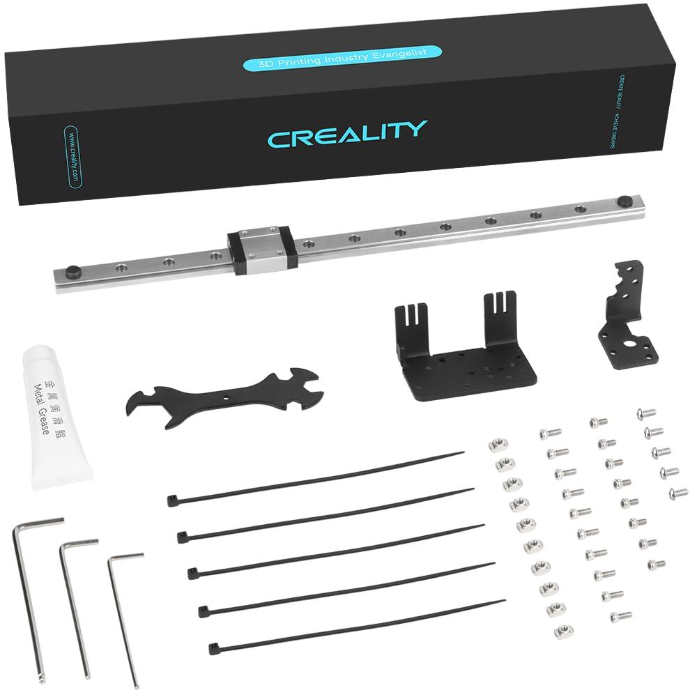 Creality Official Ender 3 Linear Rail Kit X-axis Rail Guide MGN12C 12.6" Length with Mount Bracket Support Sprite Pro kit Compatible with Creality Ender3 Ender 3 Pro Ender 3 V2 3D Printers