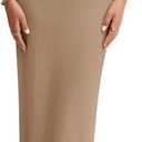 PRETTYGARDEN Women's Off The Shoulder Maxi Dresses 2025 Summer Formal Elegant Cocktail Party Wedding Guest Long Dress (Light Khaki)