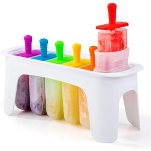 Rainbow Silicone Ice Cream Pops, Easy Release, Large & BPA Free