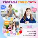 Chridark Ice Cube Fidget Toy for All Ages: 4 Pcs Sensory Squishy Fidget Toys, Square Stress Balls, Classroom Prizes, Anxiety Relief Stress Cube Gift for Kids Teens Adults