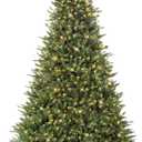 Puleo International 9ft Pre-Lit Full Fraser Fir Artificial Christmas Tree with 1000 Clear Lights, 3647 Realistic Dense Branch Tips, Easy Setup Artificial Trees with Sturdy Metal Stand