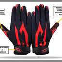Football Gloves Receiver Ninja Stealth - Battle College Lineman Joker Ninja Stealth Football Gloves Elite Tacky Grip Palms Youth Kids Men Boys