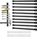 18" Magnetic Tool Holder, 10 Pack PVC-Coated Heavy Duty for Garage | Strong Magnetic Hold Rust Resistant Easy Install, Fits Wrenches, Hammers, Pliers & Screwdrivers