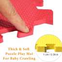 Gym Mats Colorful 20 pcs Floor Mats with Edge Pieces, High-Density EVA Foam Anti-Fatigue Mat