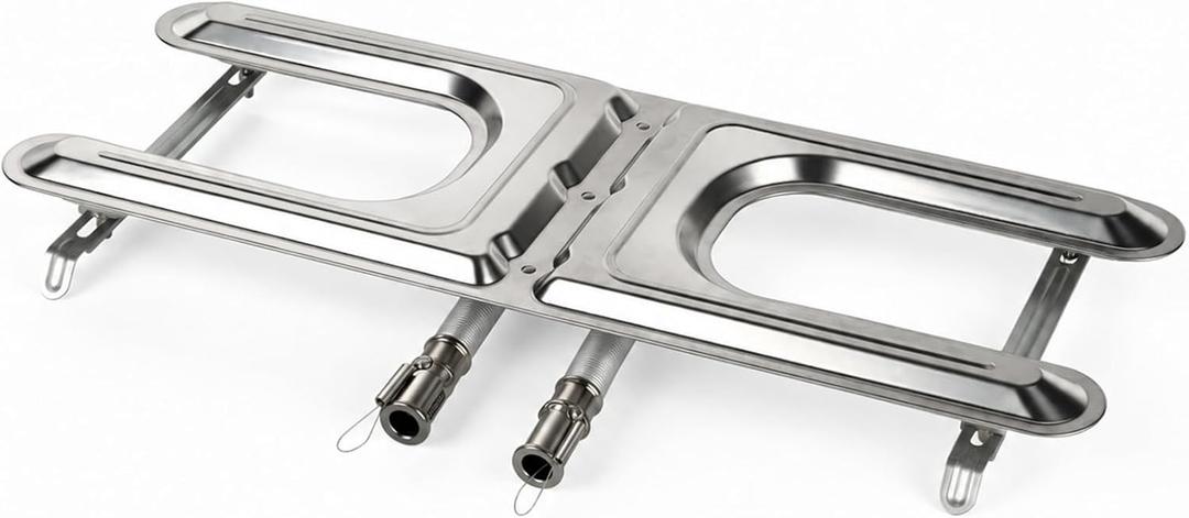 19 Inch Universal Gas Grill Burners, Stainless Steel H-Burner Replacement Parts, Grill Burner Replacement Parts for Charbroil, Barbeque Grill Accessories