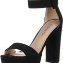DREAM PAIRS Women's Platform Heel Sandals, Open Toe Ankle Strap Heel Fashion Wedding Party Dress Sandals Shoes (7)
