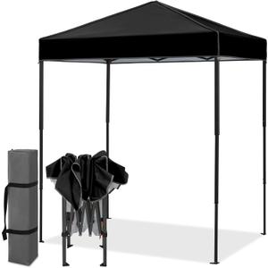 EAGLE PEAK 6x4 Instant Pop Up Canopy Tent, Black, No Wall