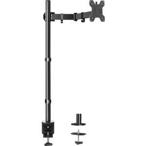 HUANUO Single Monitor Arm with 39 inch Extra-Tall Pole, Adjustable Computer Desk Mount for 1332 inch Screens and up to 38 inch Ultrawide Screens, Hold 22 lbs, Monitor Stand with C-Clamp & Grommt Base