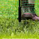 3'x50' Temporary Fence with Posts, Dog Fencing, Garden Fence Animal Barrier | Thicker U-shaped ground anchor post, Portable, Complete Fence Kit, Outdoor Use
