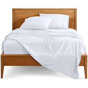 Bare Home Queen Sheet Set - Luxury 1800 Ultra-Soft Microfiber Queen Bed Sheets - Double Brushed - Deep Pockets - Easy Fit - 4 Piece Set - Bedding Sheets & Pillowcases (Queen, White)