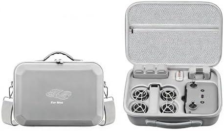 DFTIM Carrying Case for DJI Neo, Portable Shoulder Bag Trave case for DJI Neo Drone, Fly More Combo, RC N3/N2 Remote Controller, battery,charger plug and Accessories (PU Leather Case Only)