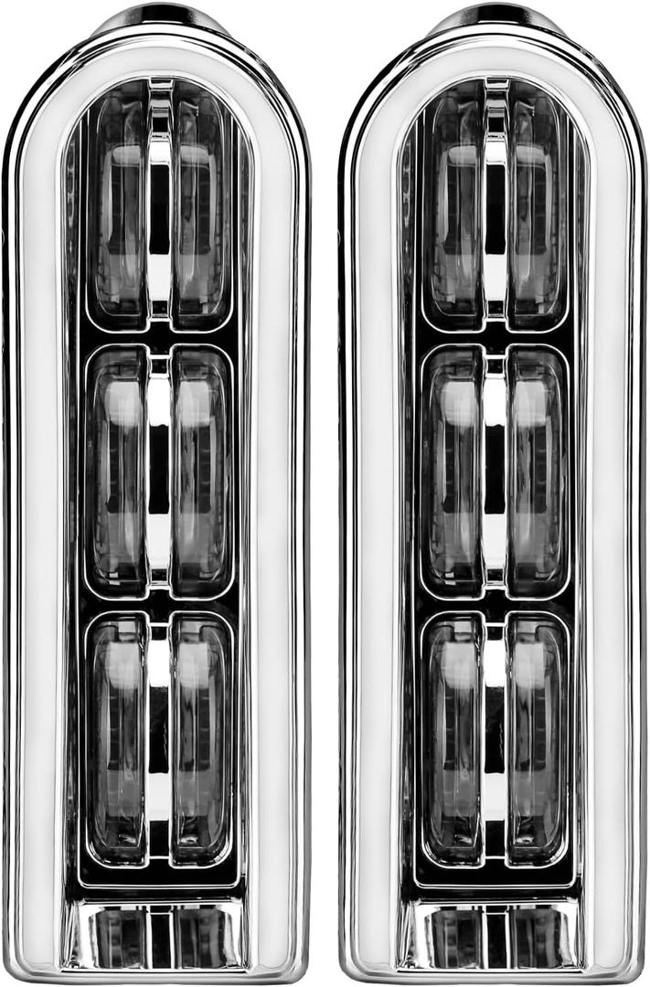 Motorcycle Rear Saddlebag Accent LED Light Insert Filler Support Black Replacement for Harley Touring FLHTCU FLHTK FLTRU Road King Electra Glide Ultra Classic 2014-2022 (Chrome)