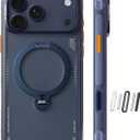 TORRAS Ostand Q3 Air for iPhone 17 Pro Case 6.3'' with Stronger Magnetic Stand, Fit for Magsafe, Airbags Miltary Protection, Camera Control for iPhone 17 Pro Case, Shockproof & Stylish, Midnight Blue