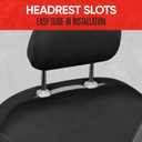 Motor Trend SpillGuard Seat Covers for Cars Trucks SUV Gray Seat Covers with Waterproof Neoprene Lining, Automotive Car Seat Covers for Front Seats Only, Forros Para Asientos de Carro