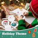 AmazingSpark 64 Pcs Christmas Magic Foam Texture Painting Kit, 36 Pcs Foam Texture Paper Christmas Crafts, 24 Colors Markers Paint 3D Effect DIY Blank Xmas Hanging Ornaments for Gifts