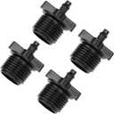 uxcell Barb Drip Pipe Connector 1/2 BSPF Male Thread 4/7mm Hose Fitting for Garden Agricultural Irrigation System, Plastic 20pcs