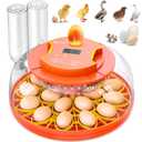 18 Egg Incubator with Automatic Egg Turning, Digital Temperature Humidity Control, Incubator for Hatching Eggs, 360 View Candler, Chicken, Quail, Duck, Goose, Turkey for Home & Farm