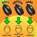 Veeta Superior Medium Wave Brush - Hair Brush for Men with 100% Synthetic Flex Bristles, Curved Design, and Protective Cover - Ideal for Short or Long Wavy Hair