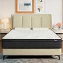 Queen Mattress,12 Inch Memory Foam Hybrid Mattresses in a Box with Individual Pocket Spring,for Pressure Relief & Motion Isolation Queen Size Mattress.