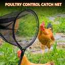 Catcher Net Small Animal Control Net Poultry Catching Trap Tool for Chicken, Duck, Goose, Fish, Cat, Dog and Others(43"- 78" Handle with 24" Net Opening) (Advanced Grey - Large)