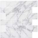 Art3d 10-Sheets Peel and Stick Backsplash Tile for Kitchen (12"x12", Grey Marble) (A17053P10)