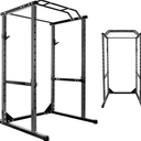 Power Cage, 1200Lbs Capacity Adjustable Squat Rack with J-Hooks, 2 in 1 Multi-Function Squat and Bench Rack for Bench Press Deep Squat, Home Gym Squat Rack for Effective Weightlifting Exercises