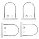 4Pack Round U-Bolts 5.4" Inner Widthx6.4 Length Stainless Steel U Bolts with Nuts, Frame Plate, Washers for Ski Boat, Fishing Boat or Sailboat Trailer