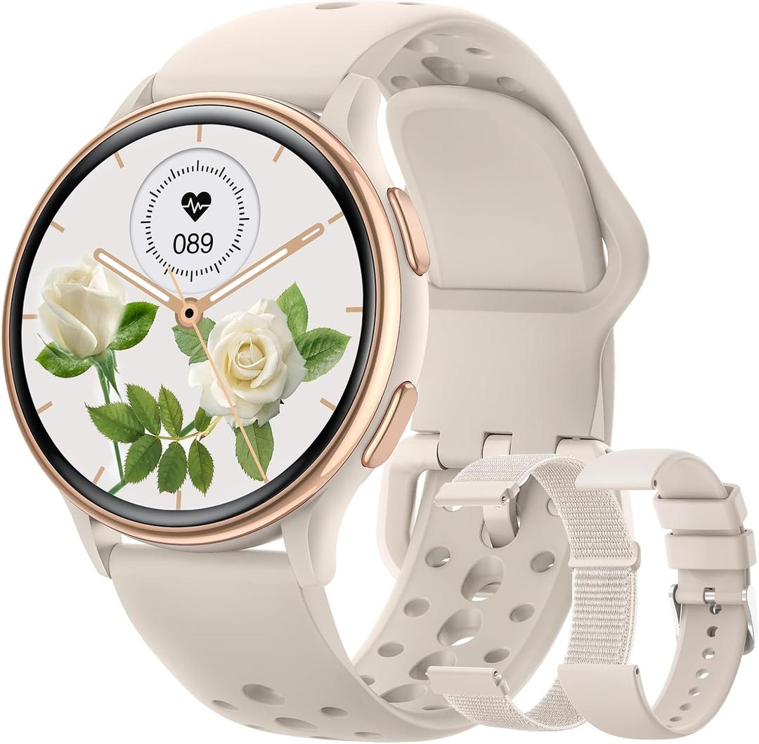 Smart Watches for Women, Smart Watch with 24/7 Heart Rate, Sleep Monitor, Answer/Make Calls, 400+ Watch Face, 70+ Sport Modes, Waterproof Activity Fitness Tracker Smartwatch for Android & iPhone (Gray)