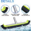 Sepetrel 17.5" Pool Brush Head for Cleaning Walls,Heavy Duty Inground/Above Ground Swimming Pool Scrub Brushes with Premium Strong Bristle & Reinforced Aluminium Back