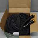 Garden Hose 50FT, Non-Expanding Water Hose Ultra Lightweight, Kink-Free, Burst-Resistant, Lead-Free, Flexible & Durable High-Pressure Hose for Yard, Lawn, Outdoor, Car Washing (Black)