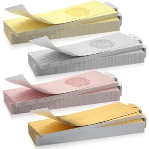 Polymer Material Reusable Napkin Band, Glue-Free Tear-Proof Water Resistant Oil-Proof Napkin Bands Set of 200(Assorted 4 Front Colors and Back Silver), 6 Adjustable Sizes Napkin Rings (A-009-hmix)