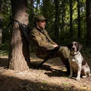 Low Down Hunting Tree Mounted Seat for Turkey Hammock Chair,Camo Tree Camping Chair,Portable Hunting Saddle Stool