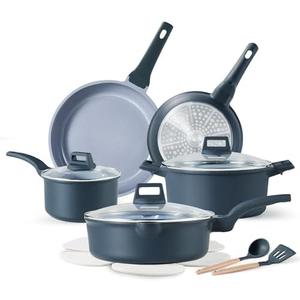 CAROTE 14 Pcs Ceramic Cookware Set, Pots and Pans Set Non Stick with Ceramic Coating, Induction Kitchen Sets