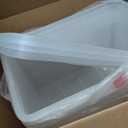 IRIS USA 6-Pack 55 Quart Clip Box with Latching Lid | 21.88"L x 15.31"W x 15.5"H, Clear storage bin with secure latching lid, Stackable organizer for household storage, Size: 55 Qt