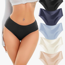 Take Talk Seamless Underwear for Women Sexy Mid Rise Brief Ladies No Show Bikini Panties Womens Cheeky 5 Pack XS-XL