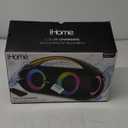 iHome Bluetooth Speaker Boombox with FM Radio, Color Changing Lights and Remote Control, Splash-Proof Wireless Speaker is Portable and Rechargeable (iBT920B.EXv24)
