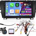NHOPEEW [8-Core 2+64G] for High JBL Harness Car Stereo for Toyota Prius 2010-2015 for Type B & Type C- 9 inch IPS Touchscreen Prius Radio - Wireless Carplay/Android Auto/DSP+32EQ/59 UI