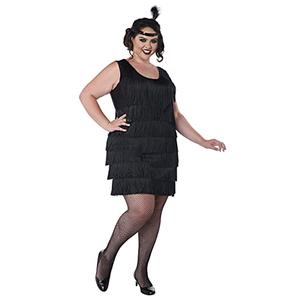 MORPH Costumes Women's Fashion Flapper Plus Size Costume, Black, 3XL (18-20)