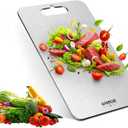 APMRQIB Titanium Cutting Boards for Kitchen, 100% Pure Titanium Cutting Boards Double Sided Non Toxic Cutting Board, Hygiene Durable Dishwasher Safe 10.36.3"