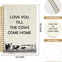 Love You Till the Cows Come Home Journal Notebook, Retro Cow Notebooks College Ruled for Work School, Gifts for Kids Baby Girls, Office Supplies, Hardcover Spiral Notebook 5.5"x8.3"