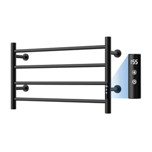 QAOYEDE Towel Warmer Rack with Intelligent Touch Screen Timer, Fast Heating Heated Towel Racks for Bathroom, Plug-in Wall Mounted Heated Towel Bar Matte Black QAOYEDE Towel Warmer Rack with Intelligent Touch Screen Timer, Fast Heating Heated Towel Racks for Bathroom, Plug-in Wall Mounted Heated Towel Bar Matte Black