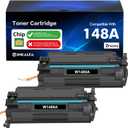 148A Toner Cartridge Black MFP 4101fdw Compatible for HP LaserJet 148 148A 148X W1480A Toner for HP LaserJet Pro 4001n MFP 4101fdw 4101fdn 4001dw 4001dn Printer High Yield Ink with Chip 2 Pack