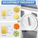 SupMaKin Safe Mandoline Slicer for Kitchen, Potato Slicer for Chips, Vegetable & Food Slicer,Thickness Adjustable 0.1-8 mm, Kitchen Faster Slice Artifact White (Only Slice)